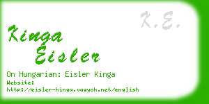 kinga eisler business card